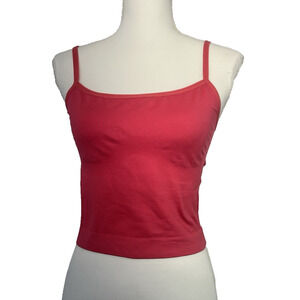 Pro Spirit Performance Strappy Compression Fit Cropped Tank Top Sz M Cherry Pink